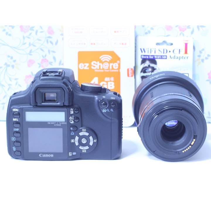 ☆スマホに送れる一眼レフ☆WiFi&望遠☆ キャノン EOS Kiss Nセット ☆