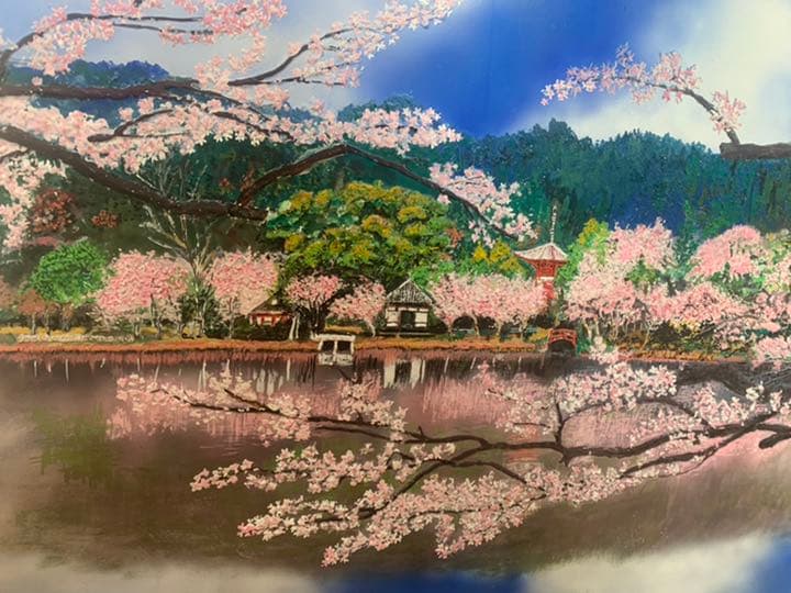 京都　漆喰画　絵画