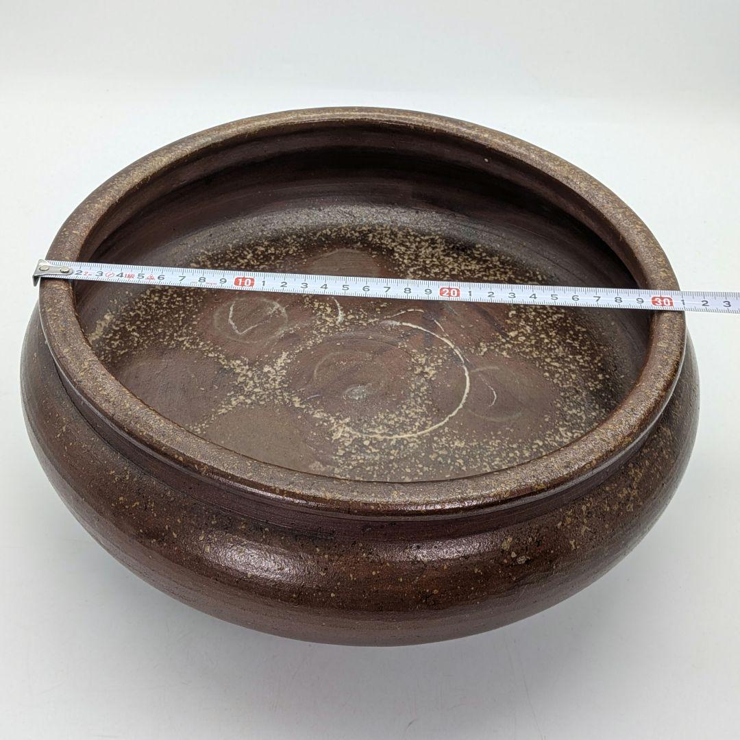 江戸末期 古備前 三足水盤 備前焼 火鉢 メダカ鉢 金魚鉢 花器 工芸品 骨董品