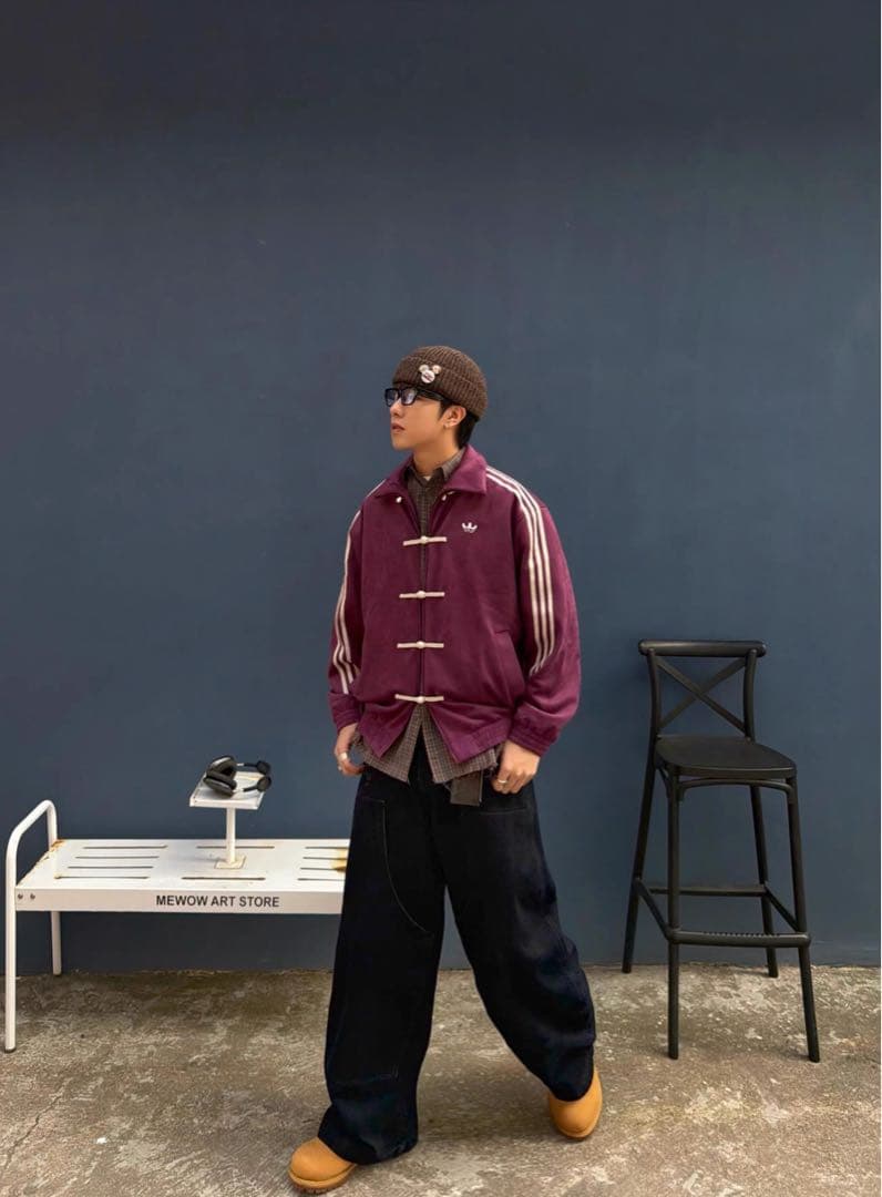 アディダス 中国限定 蛇年トラックジャケット紫色Sサイズ”