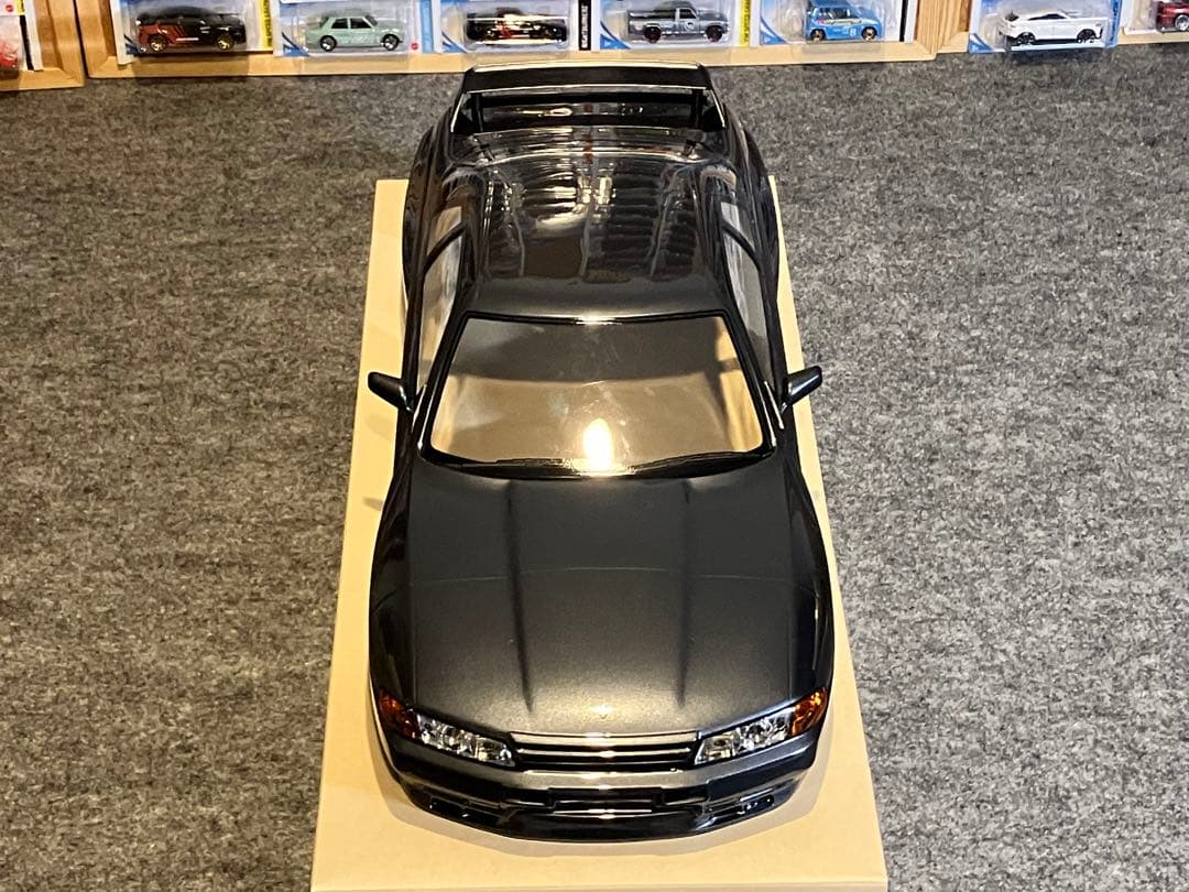 タミヤ ラジコン 日産スカイラインGT-R 塗装済 スペアボディR32 ガンメタ