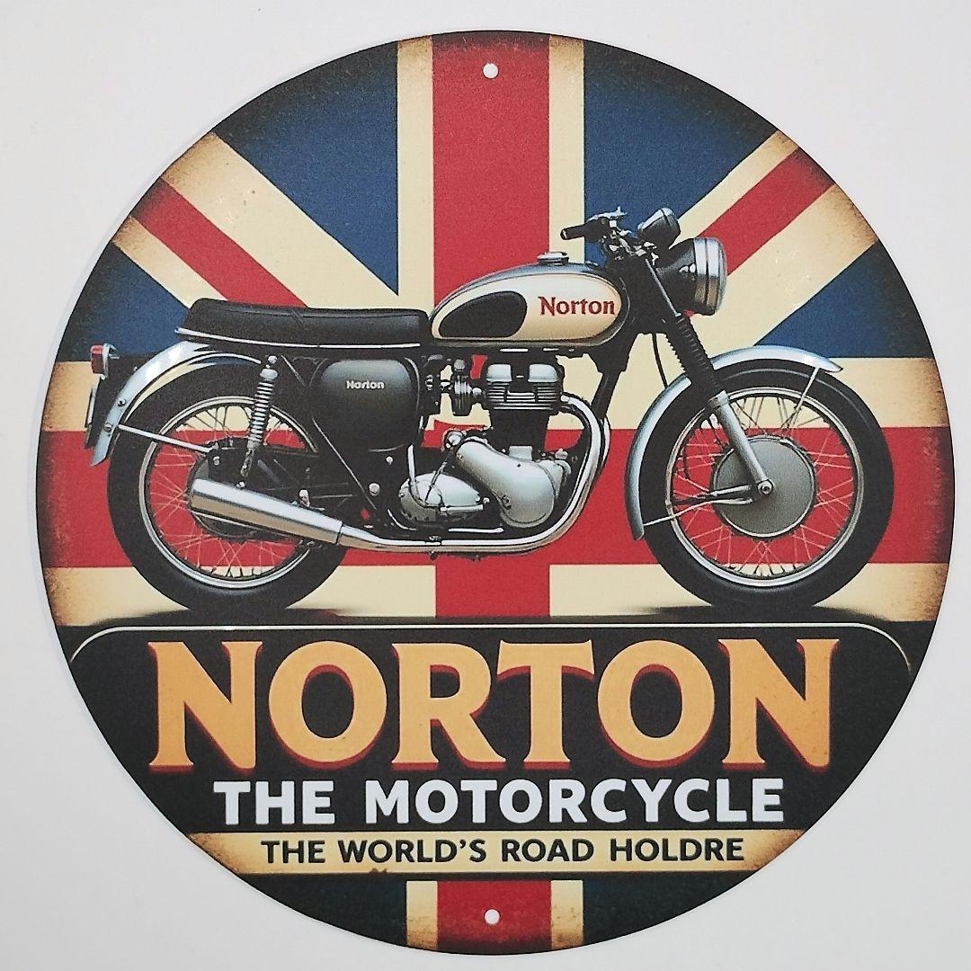 NORTON MOTORCYCLE レトロ風 ブリキ看板 OE166 - メルカリ