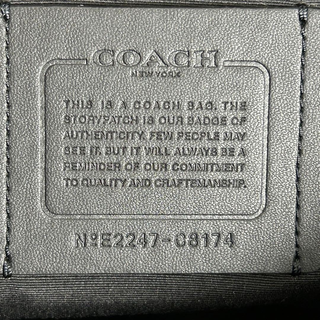 ✅【美品】定価12万　メンテ済み　コーチ　ビジネスバッグ　COACH ネイビー