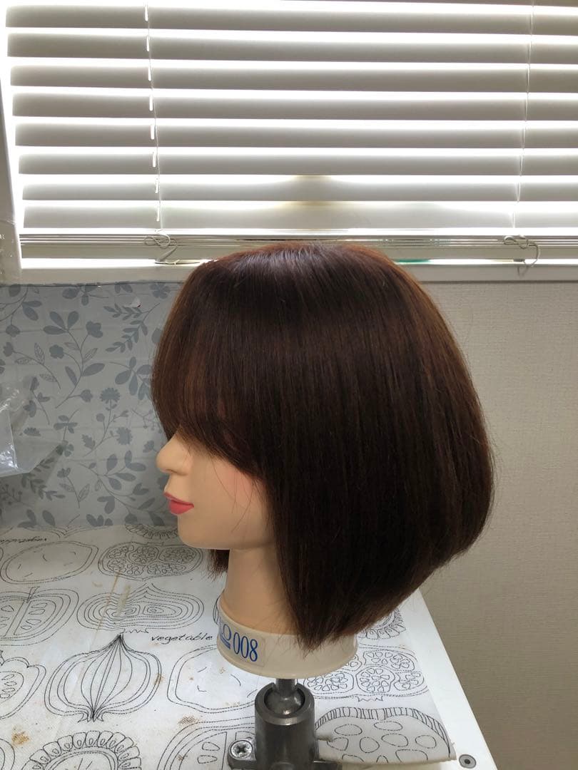 人毛100% ショートボブスタイル　ブラウン　未使用