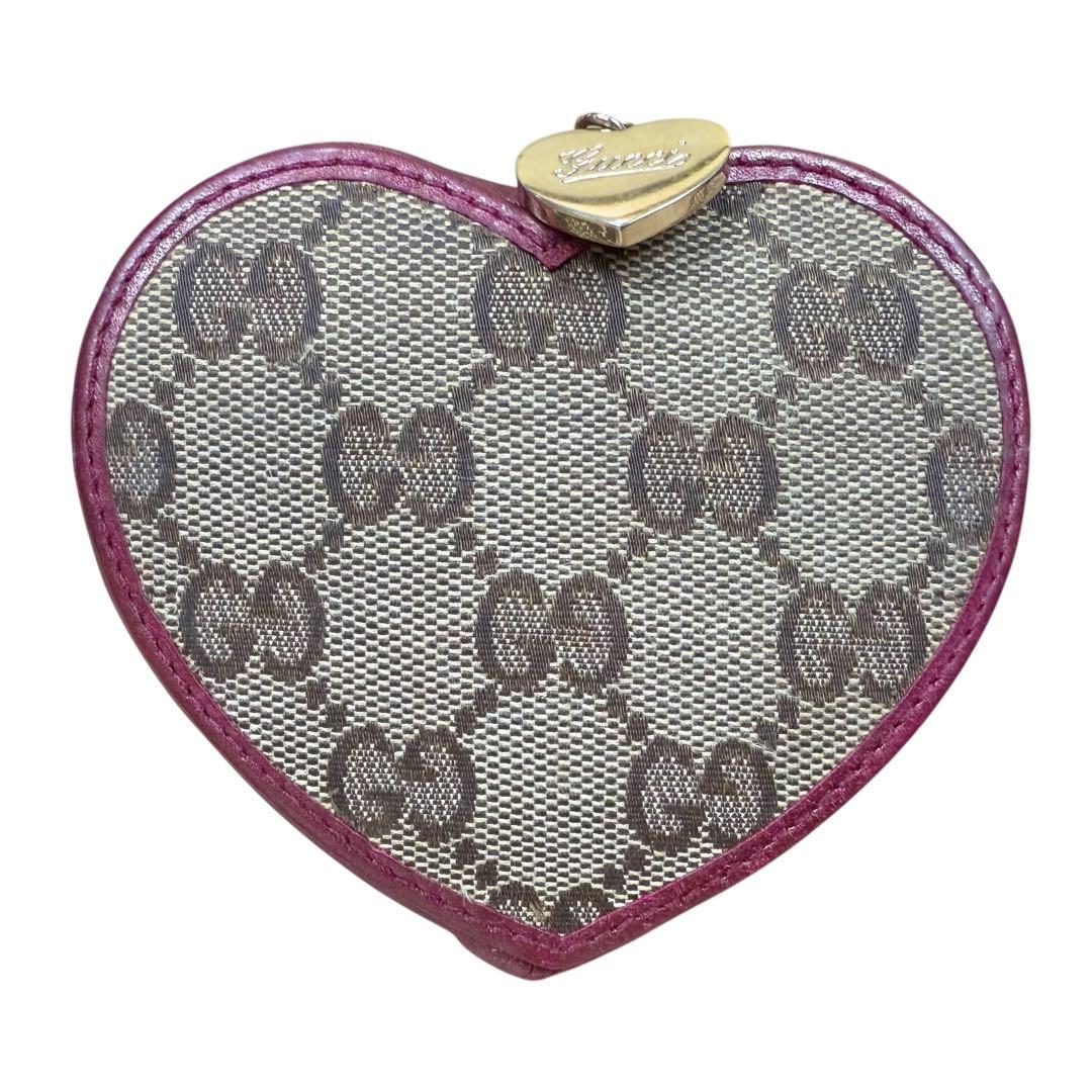 GUCCI グッチ ケース ハート GGキャンバス ベージュ 152615