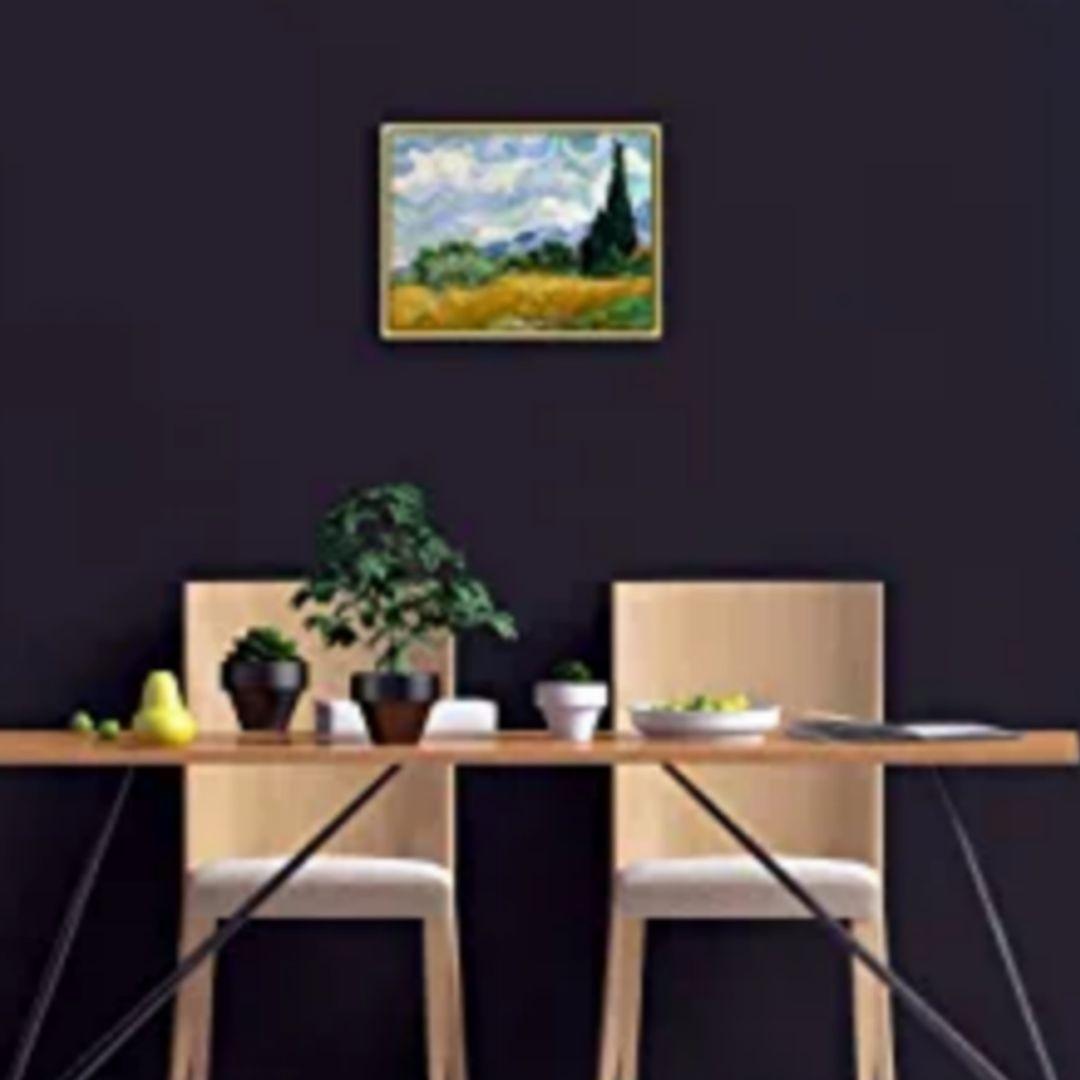 フィンセント・ファン・ゴッホ作品　『糸杉のある麦畑』　風景画　キャンバス　複製画