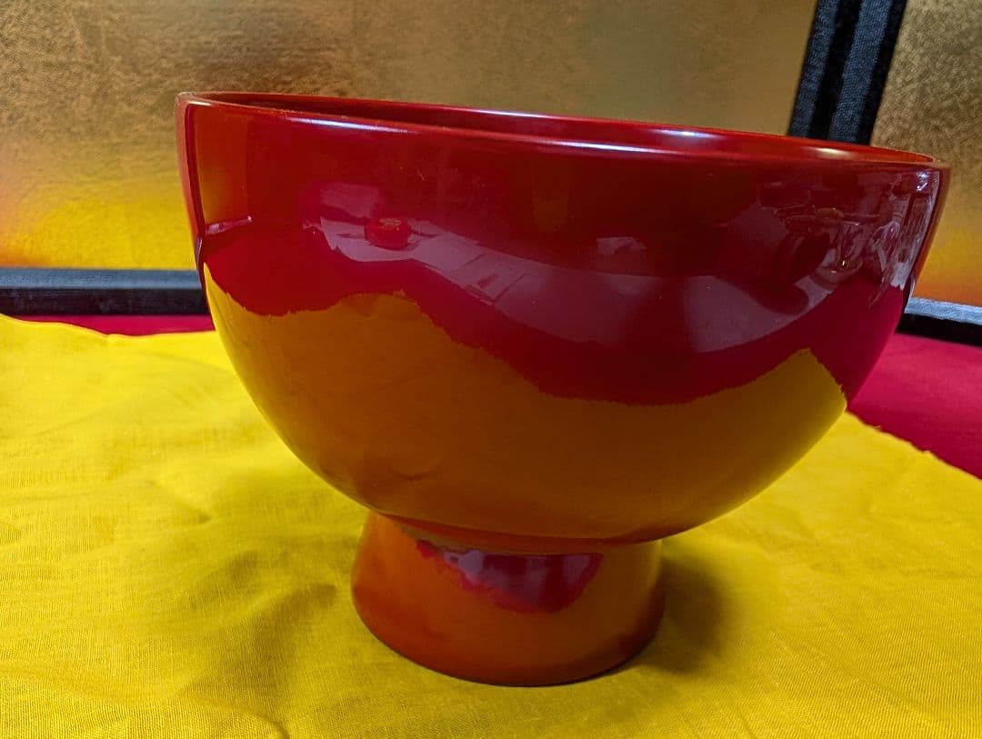 輪島塗　合鹿椀　朱塗　お椀　 大向高洲堂　未使用　箱入