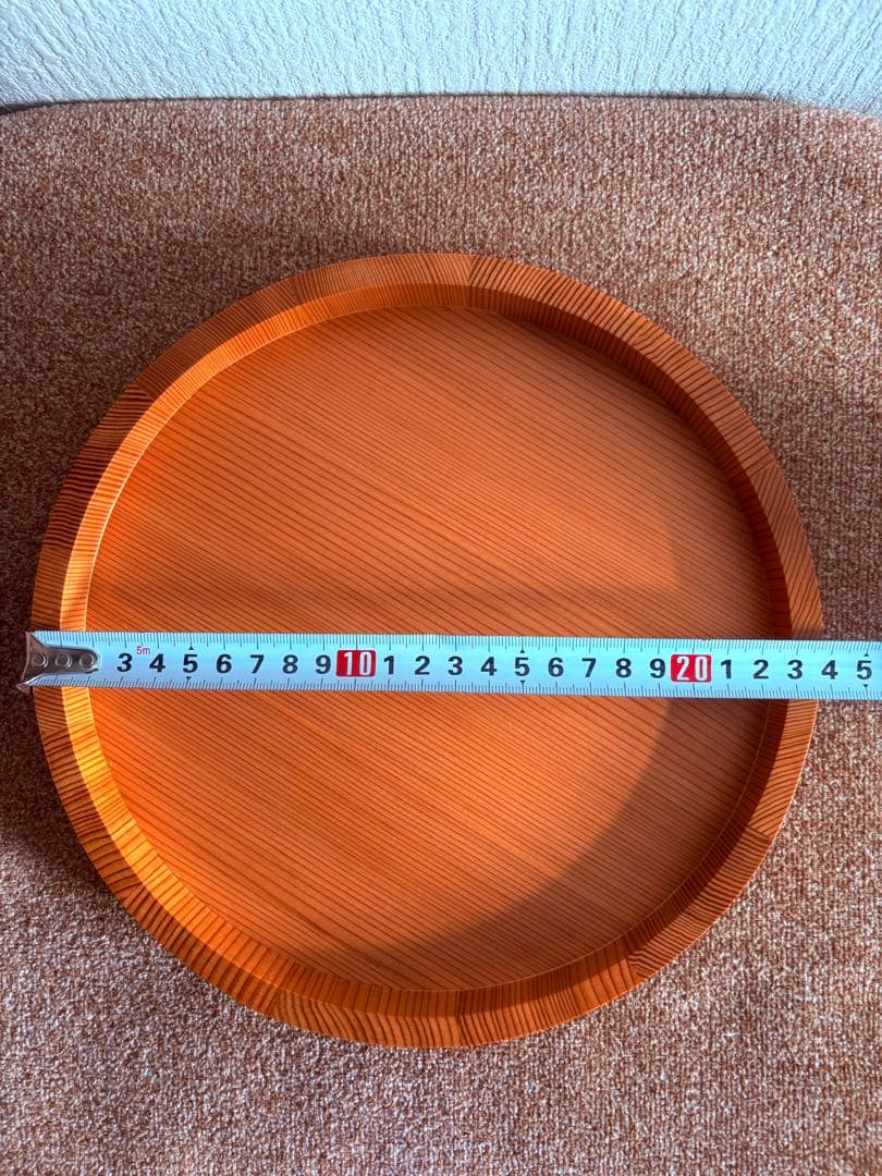 天然秋田杉！ 樽富かまた 桶樽 お盆 (菓子器) & 和柄箸袋セット