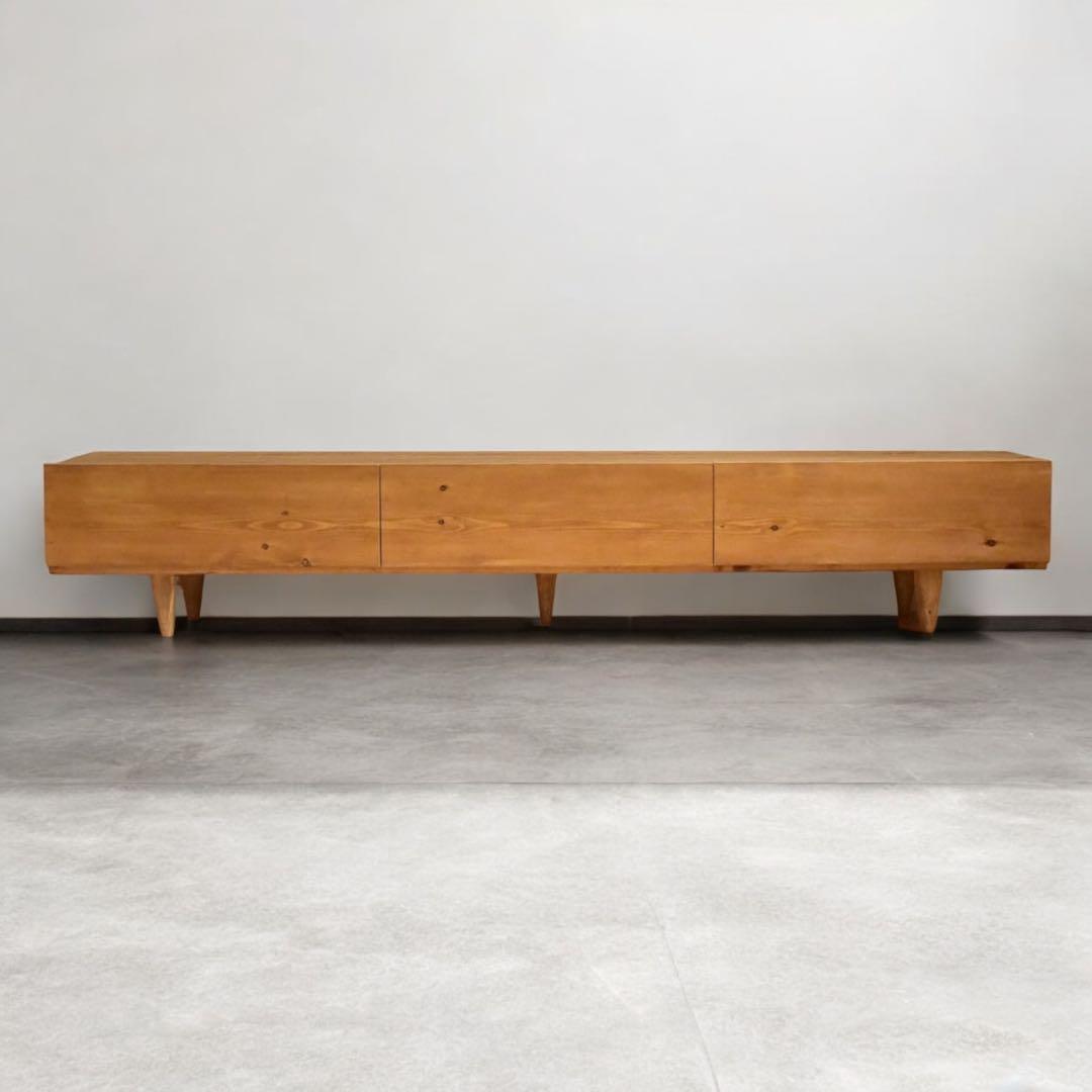 1台限定！直ぐに発送！】180㎝オーク色テレビボード 無垢 1台限定！直ぐに