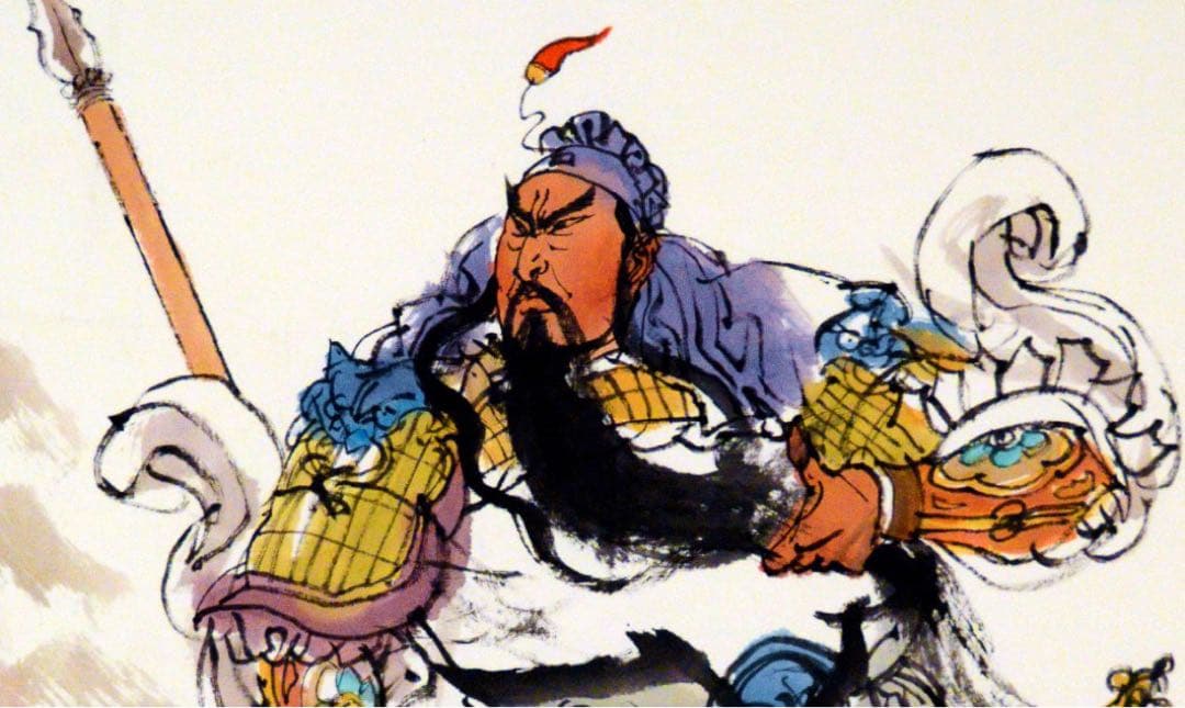 関羽立像 関公 関二爺 人物画 中国水墨画