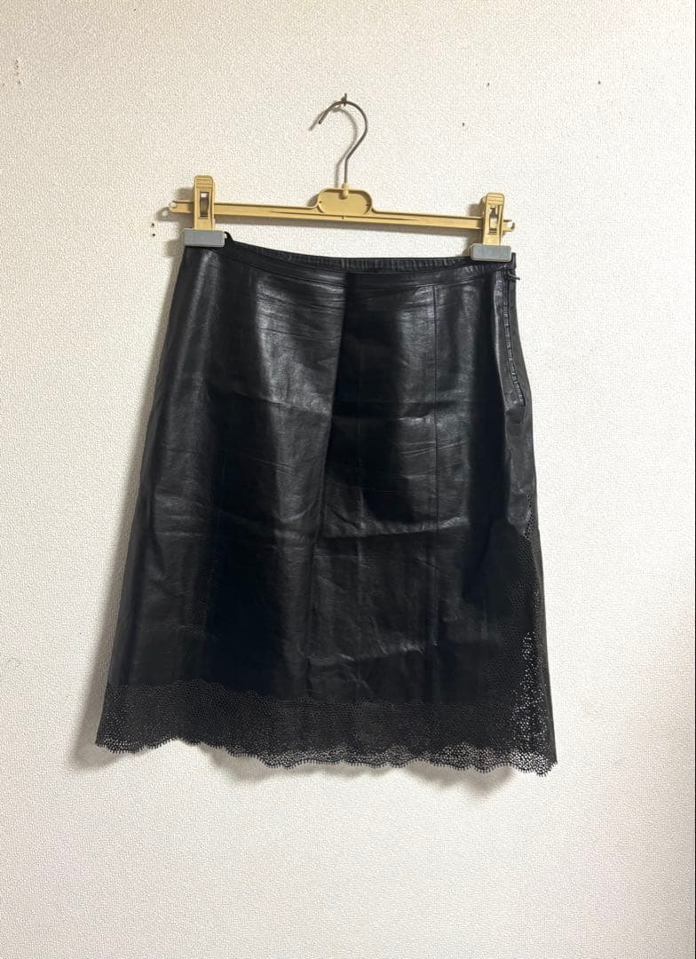 GUCCI グッチ レザー スカート