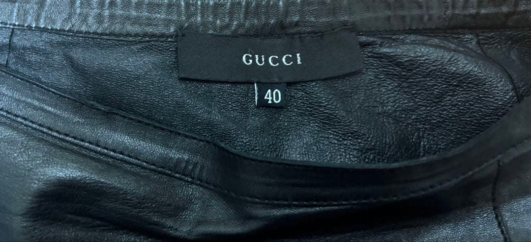 GUCCI グッチ レザー スカート