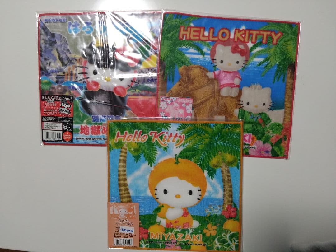 ご当地キティ ハローキティ ハンドタオル セット 中部・四国・九州・沖縄