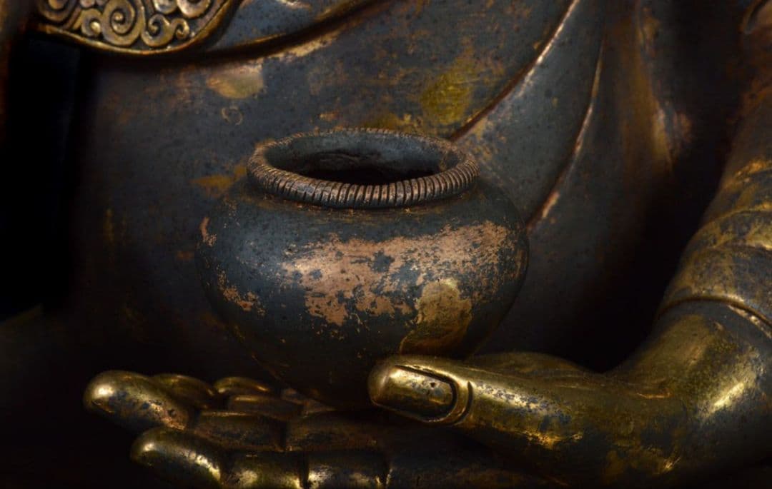 チベット特大仏像 高さ57cm 仏教美術 古銅 鍍金釈迦如来坐像(釋迦牟尼