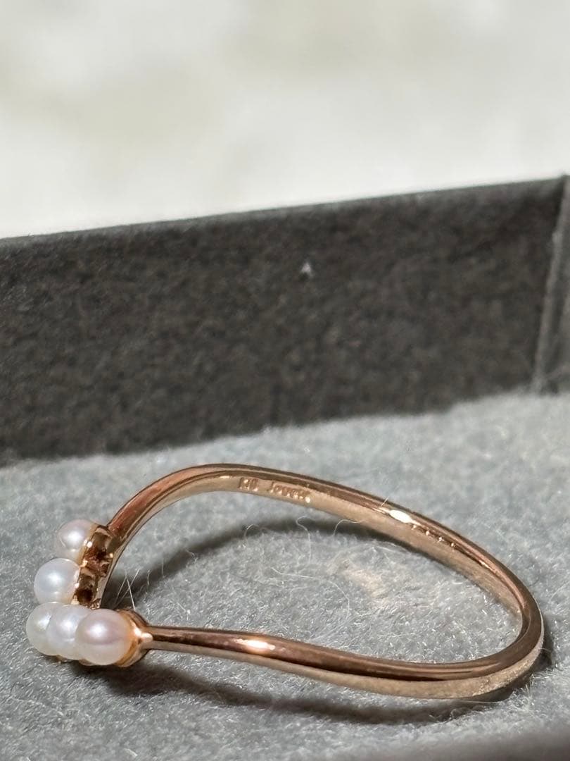 ジュエッテ　K10 パールリング　13号