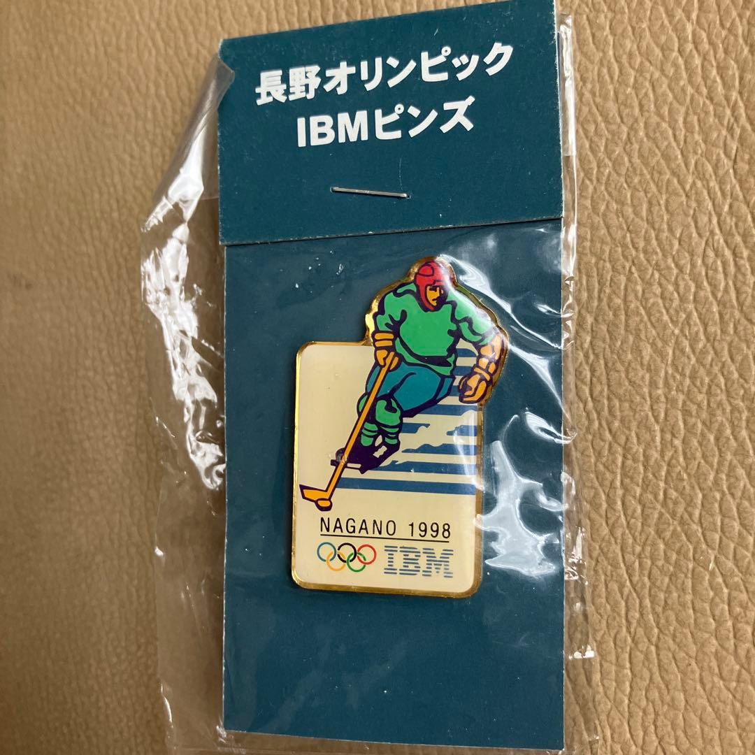 未開封】1998年長野オリンピック冬季大会 IBMアイスホッケーピンバッジ