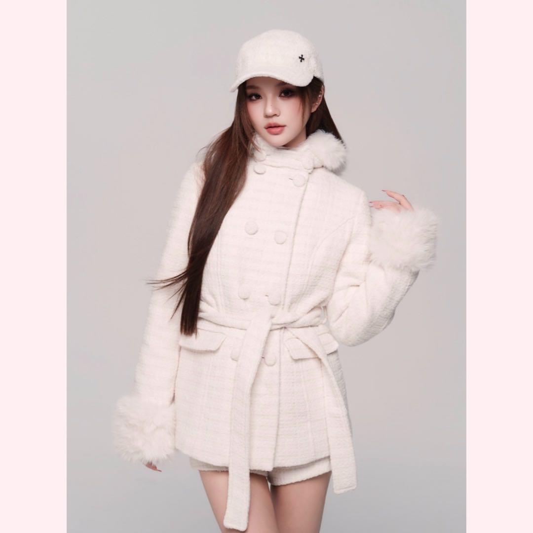 andwang Twinkle Button Tweed Coat - メルカリ