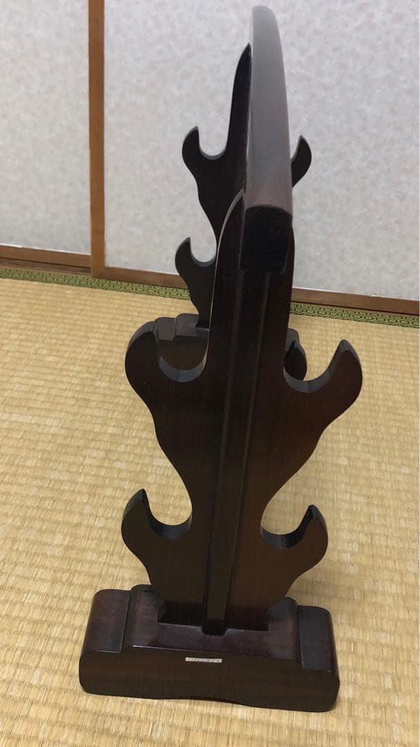 鍔透かし彫り 刀掛け 四振掛　武具甲冑　日本刀