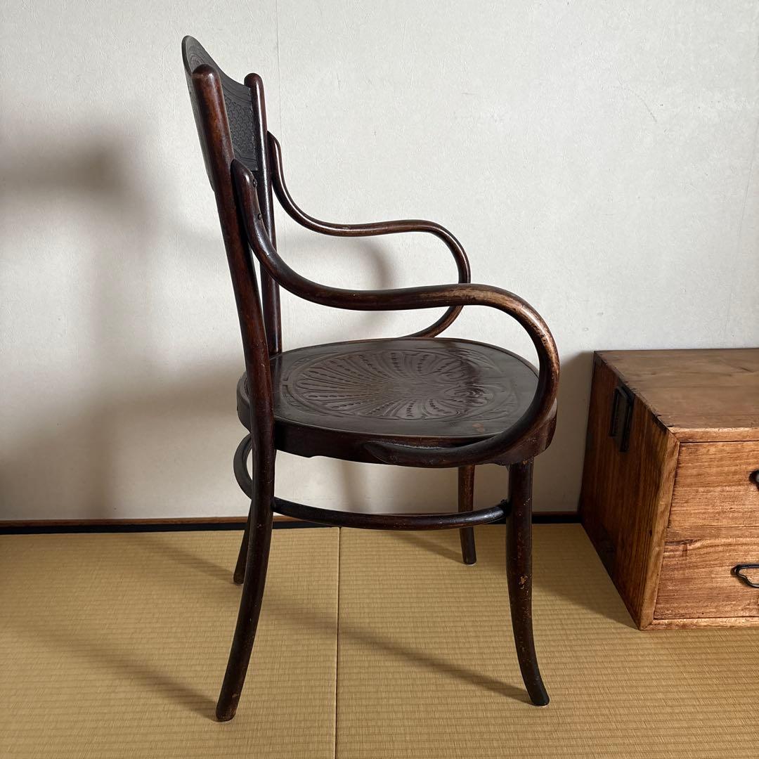 ベンドウッドアームチェア○曲木木製チェア○希少品J &J.Kornビーチ