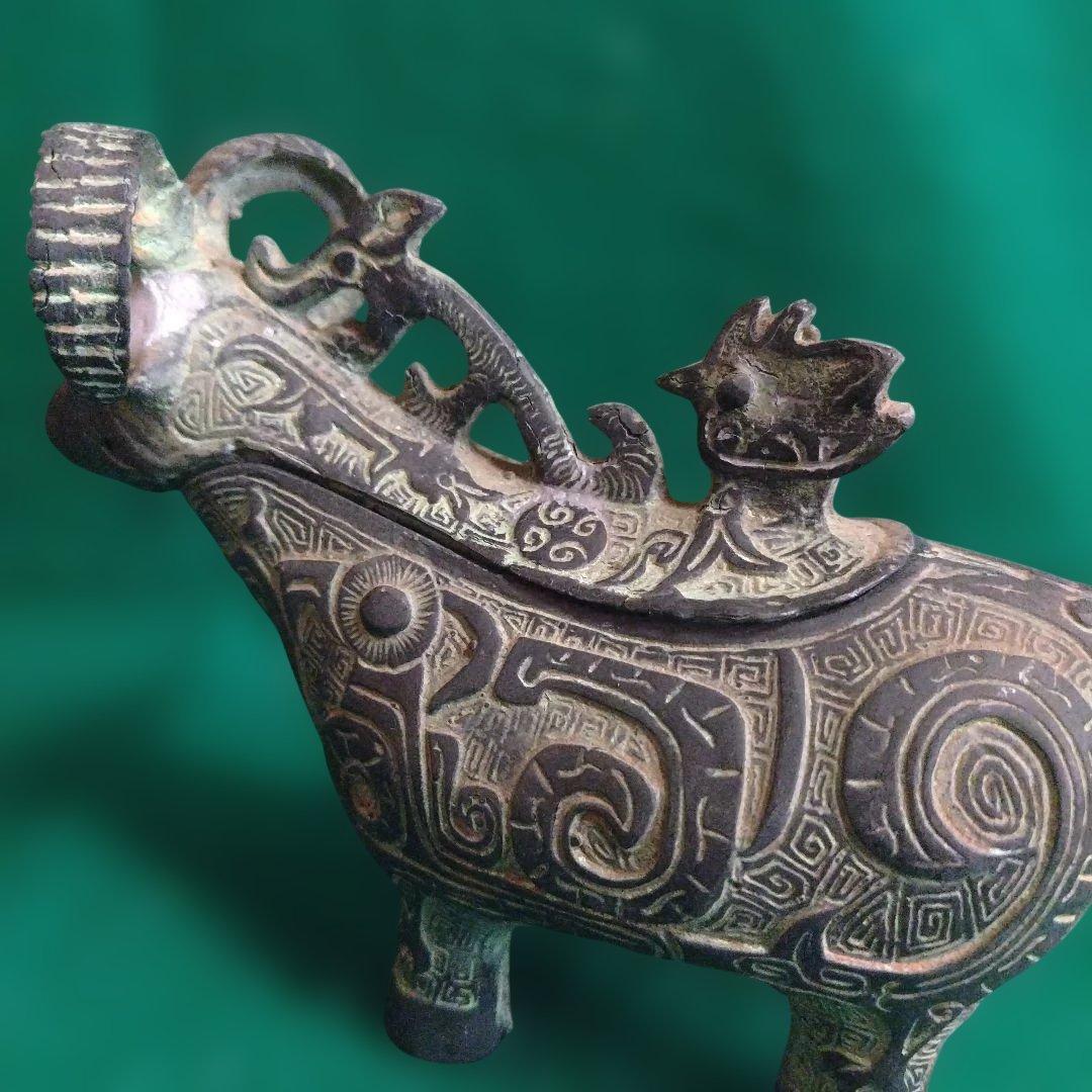 銅製羊の彫刻オブジェ 中国製 - メルカリ