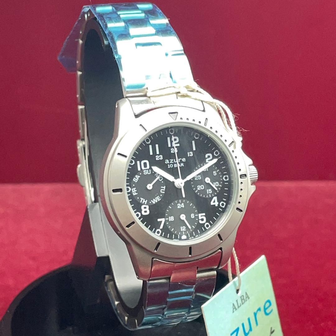 90s 希少 未使用 SEIKO ALBA azure 純正SSブレス 説明書付