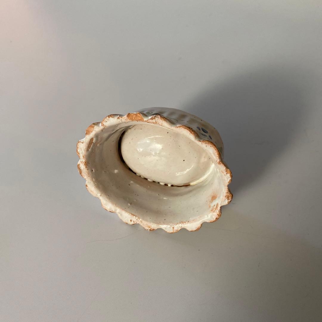 錫釉 ファイアンス 蓋置 18世紀 フランス デルフト 骨董 アンティーク