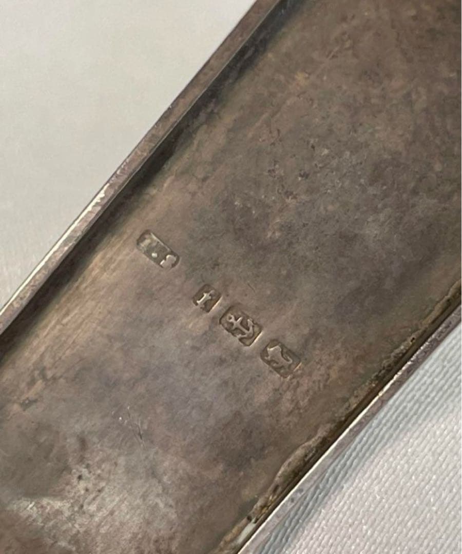 アンティークバングル　シルバー925 花柄彫刻