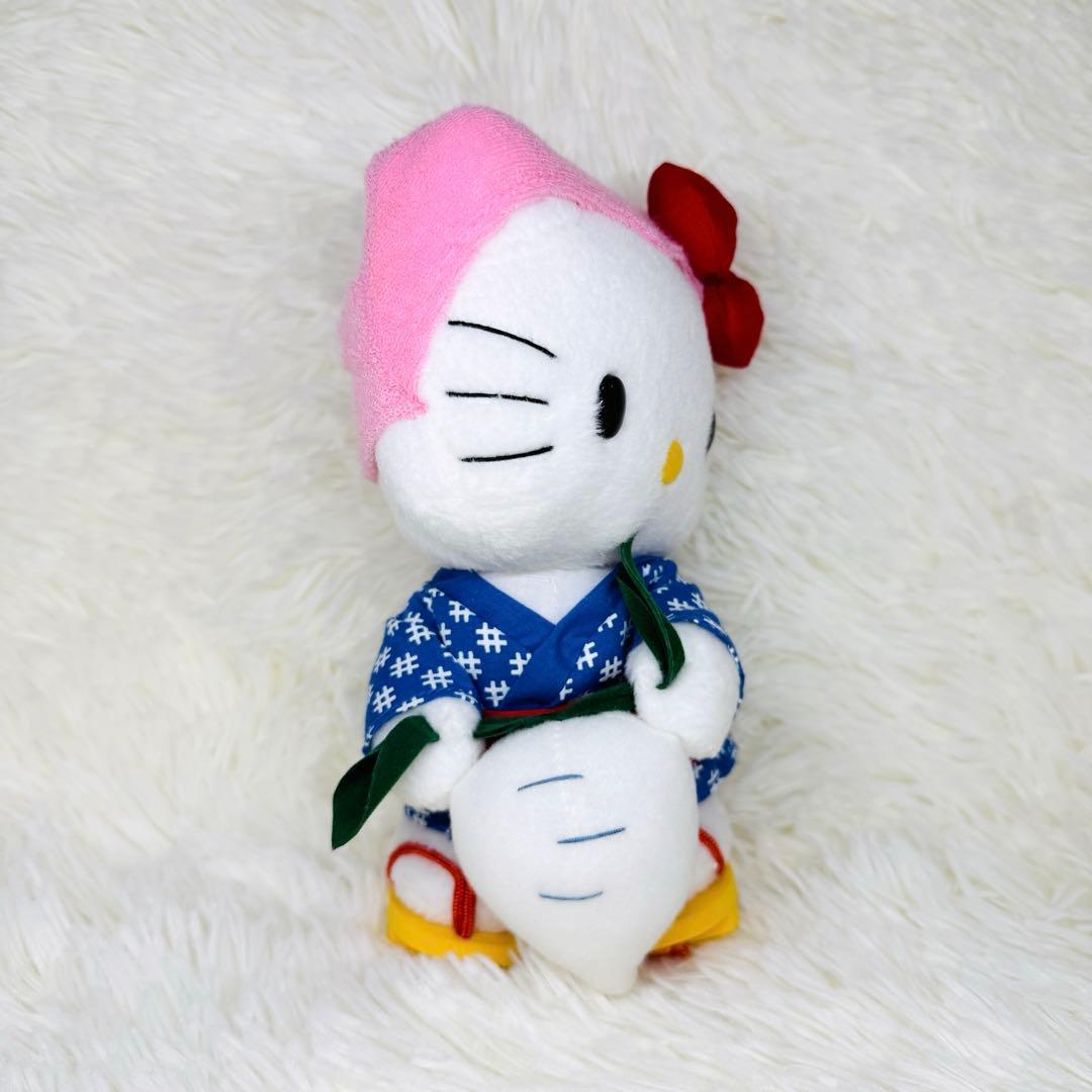 希少 美品 キティ ご当地 ぬいぐるみ マスコット 鹿児島限定 桜島大根
