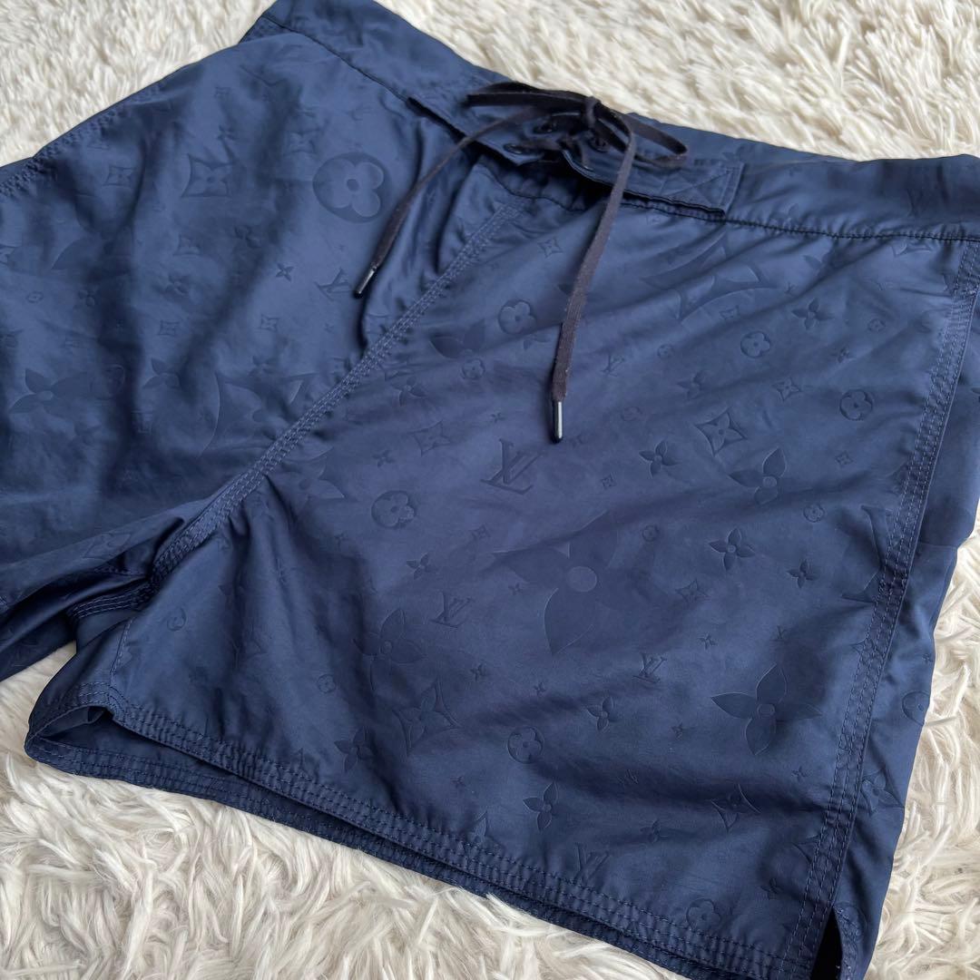 (鑑定済) ルイヴィトン 3Dポケット モノグラムボードショーツ スウィムパンツ 鑑定済) ルイヴィトン 3Dポケット モノグラムボードショーツ