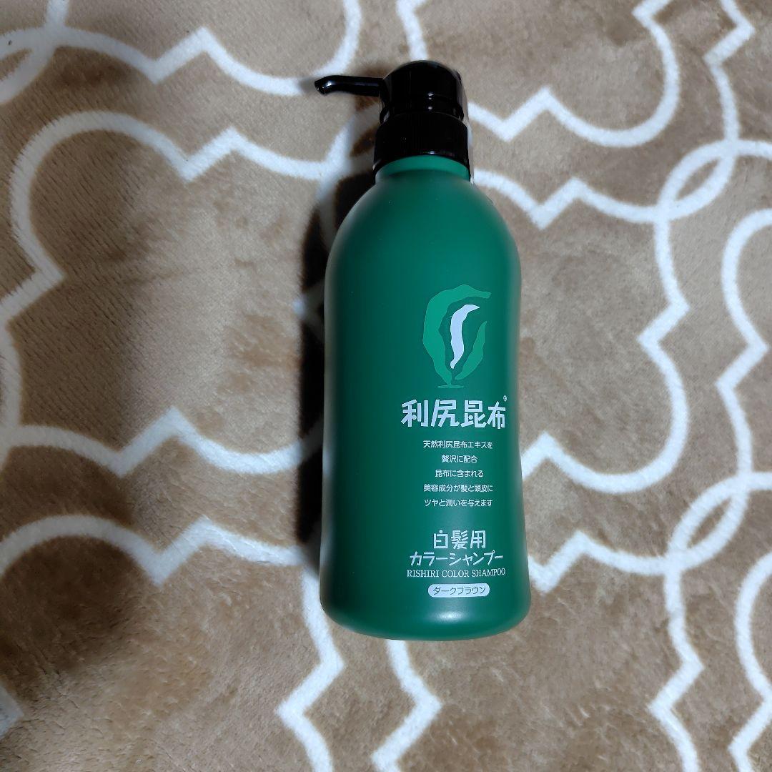 利尻昆布 カラーリング剤 白髪染め ポンプ式 ダークブラウン 500ml×2本
