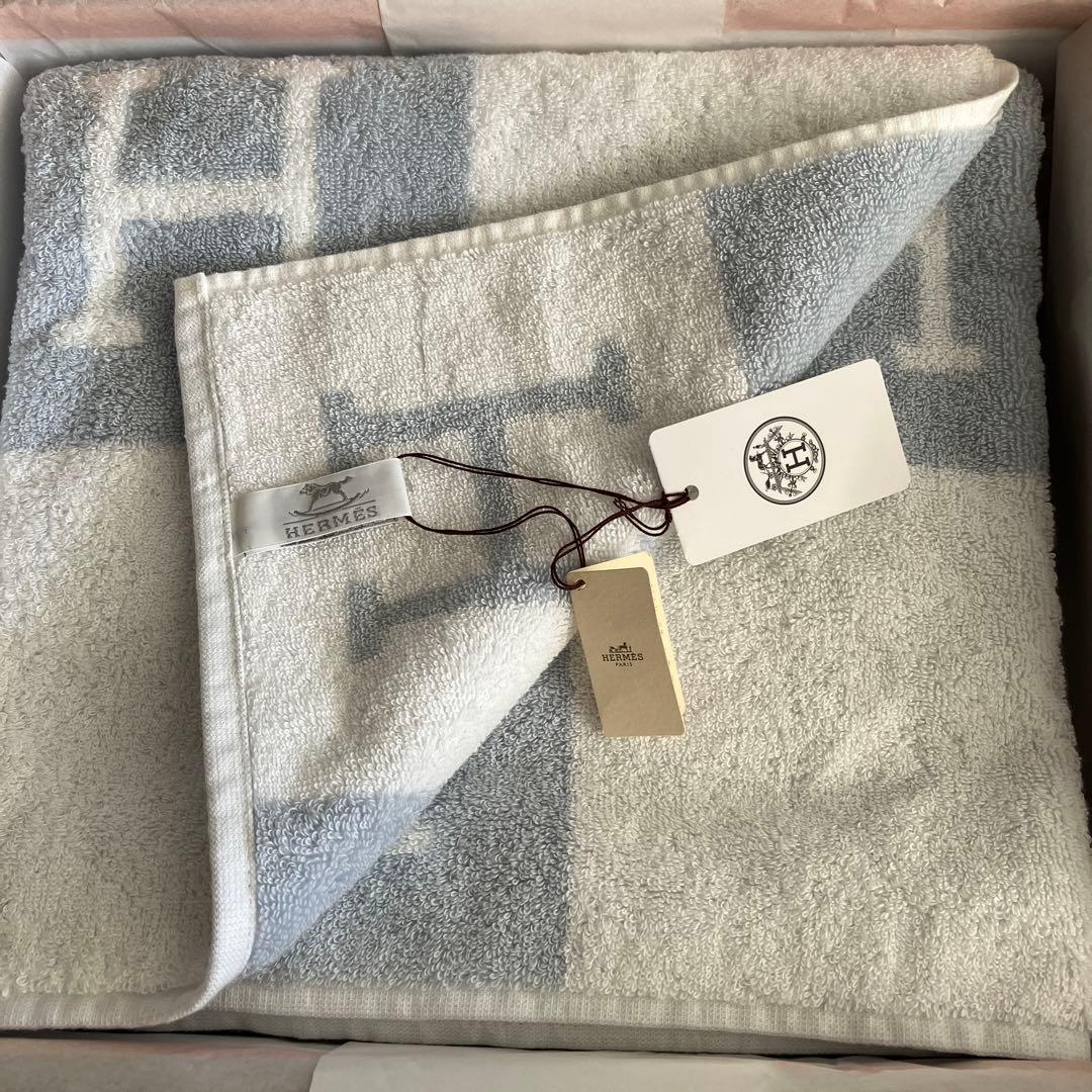 未使用 エルメス バスタオル 90×120 アヴァロン