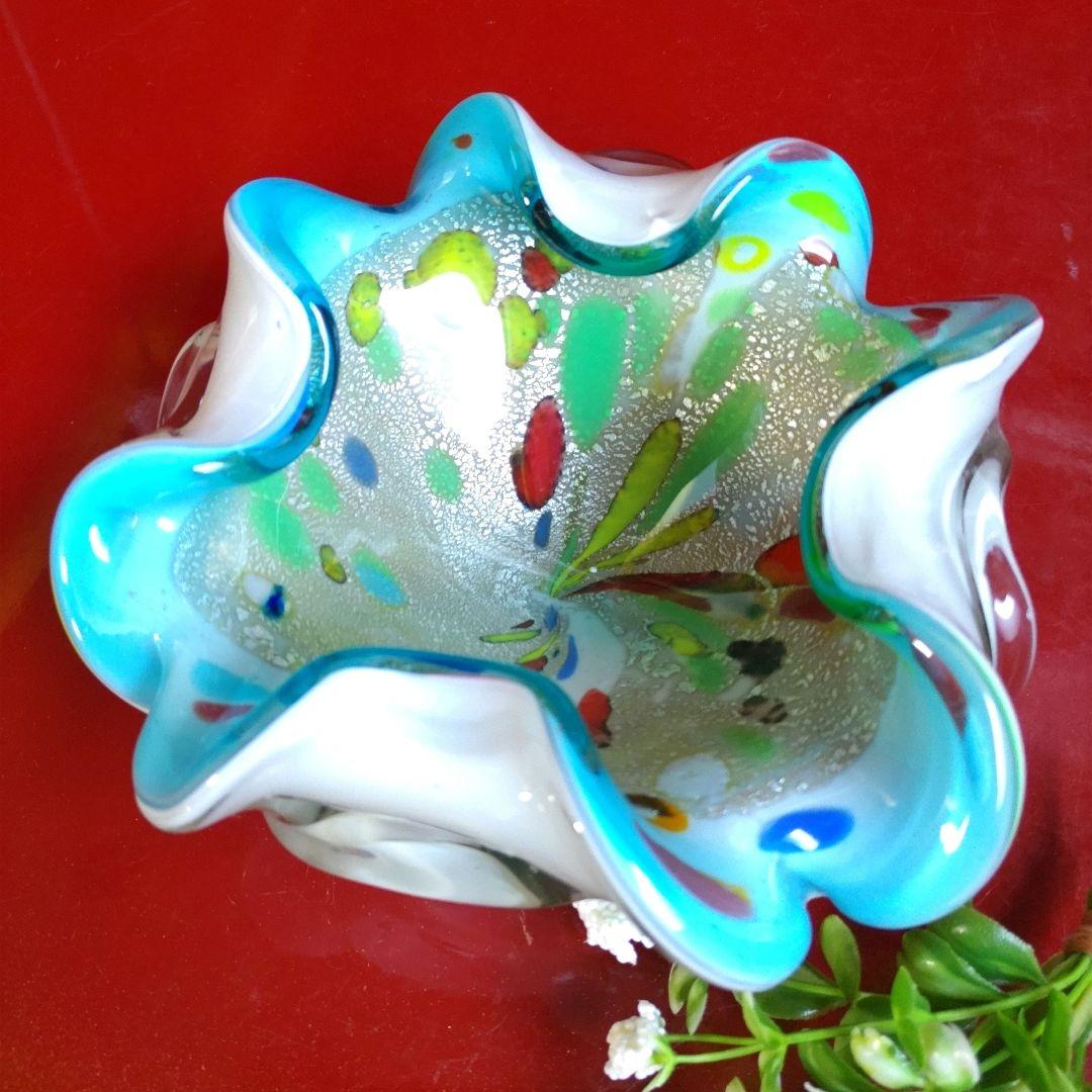 60's ヴィンテージ ベネチアンガラス ムラーノ 手吹き工芸品