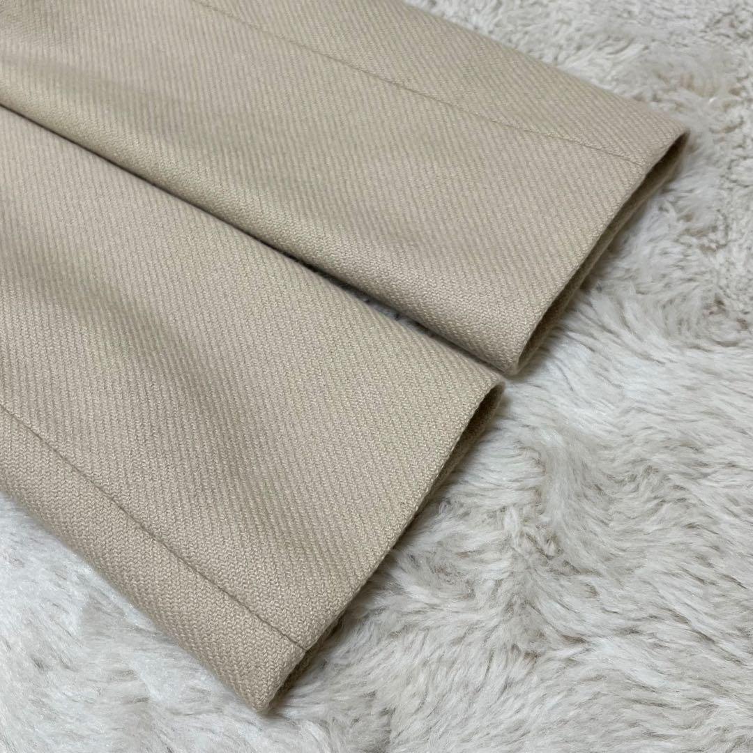 美品 イネド カシミヤ混 ロング チェスター コート ベルト 女優襟 L 11