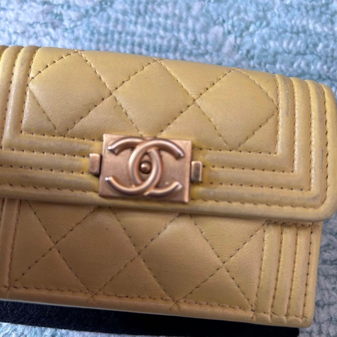 CHANEL 財布マトラッセ ボーイシャネル 三つ折りコンパクト財布正規品