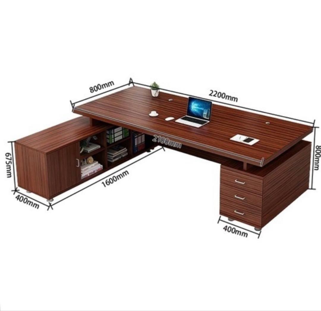 NANAKAGU オフィスデスク 社長机 オフィスデスク,エグゼクティブデスク,社長机,木製デスク,指紋認証キー