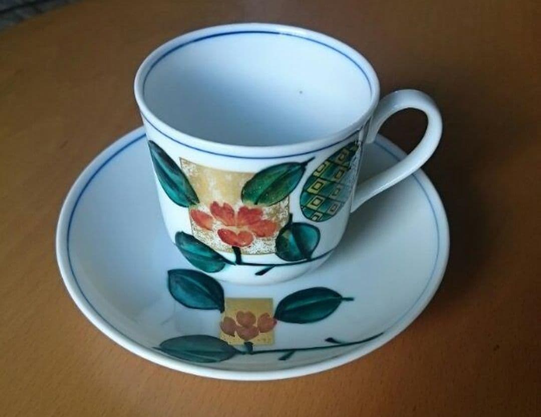 九谷焼　コーヒーカップ&ソーサー　4客セット