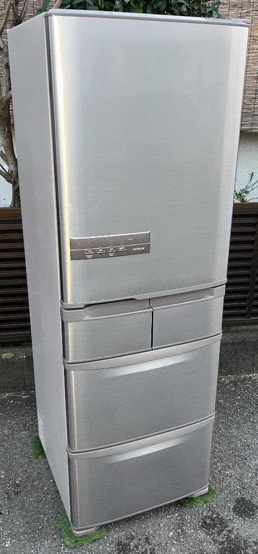 日立大型5ドア冷凍冷蔵庫401L節電モードLED照明自動製氷機能付き2017年製