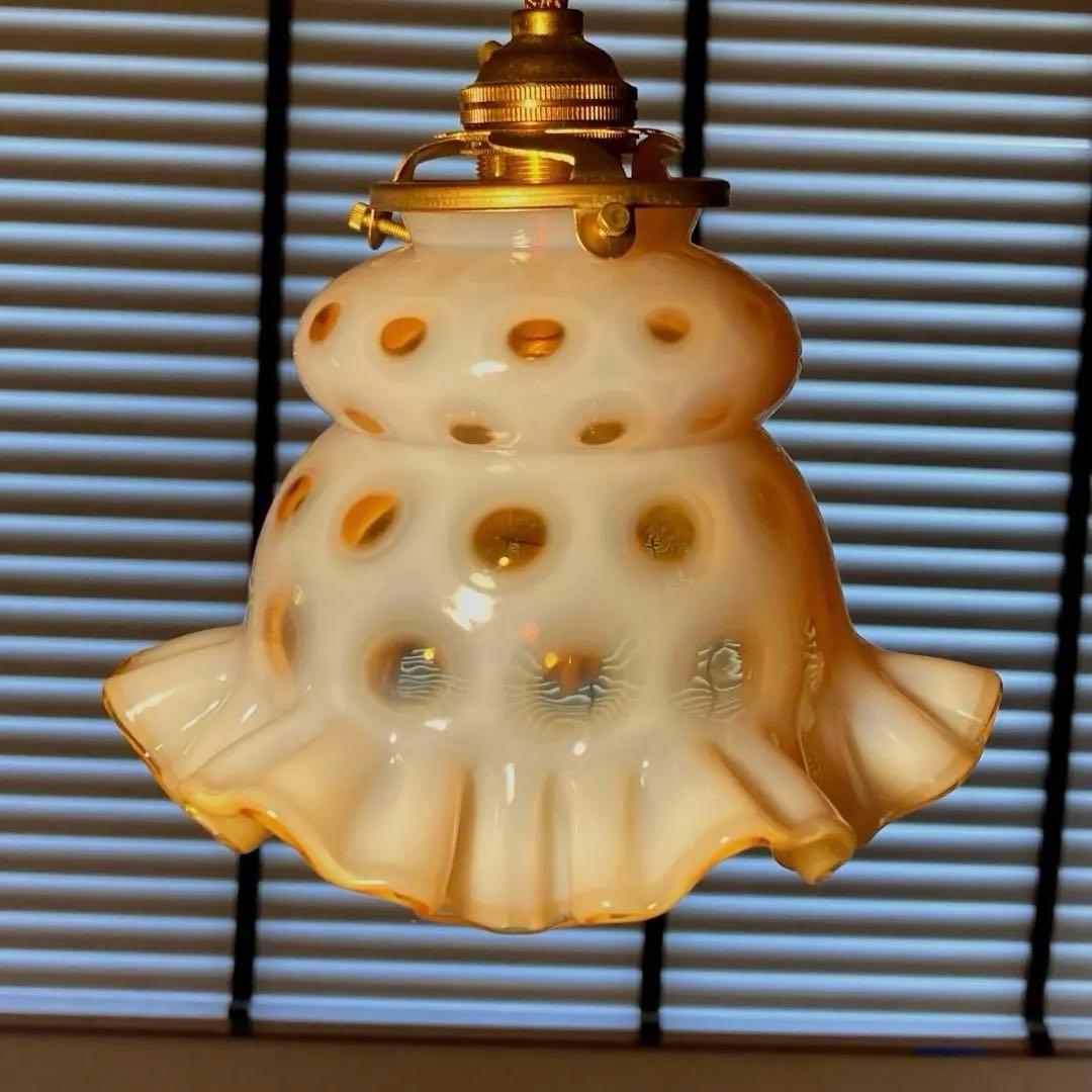 フェントンランプシェードアンティークオパールセント