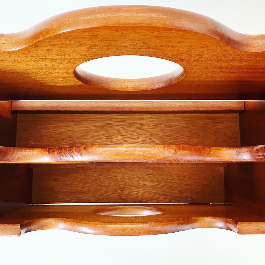 モダン　マガジンラック　チーク　北欧スタイル　古道具　小物入れ　ビンテージ雑貨