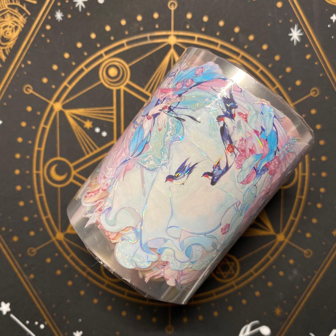 K】海外 10m巻 貝殻光マスキングテープ 人物系/動物系