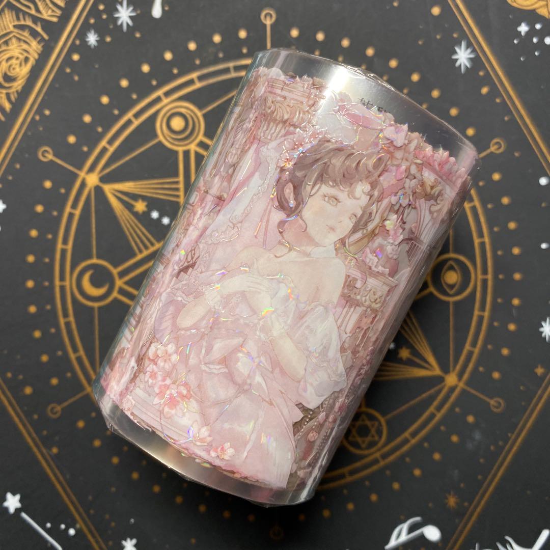 K】海外 10m巻 貝殻光マスキングテープ 人物系/動物系