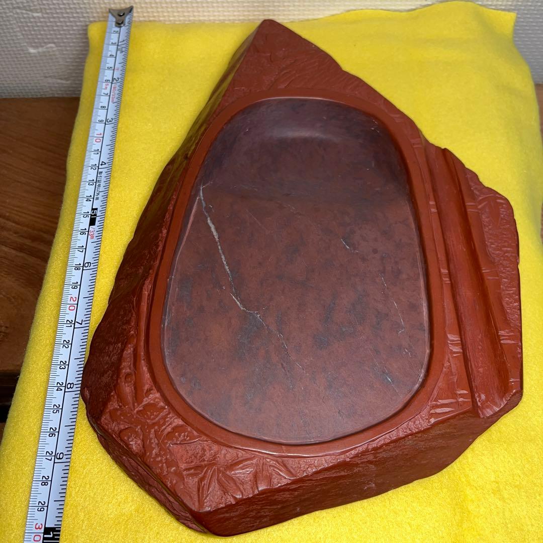 ⭕️希少 岩手県 紫雲石硯 佐藤鉄三郎 30Cm近い2Kg超えの大型硯