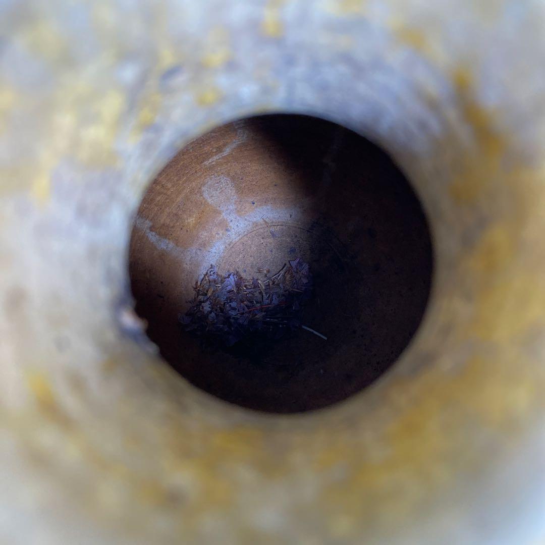 江戸初期　黄瀬戸水次　高さ27㎝　東Y7-0213②