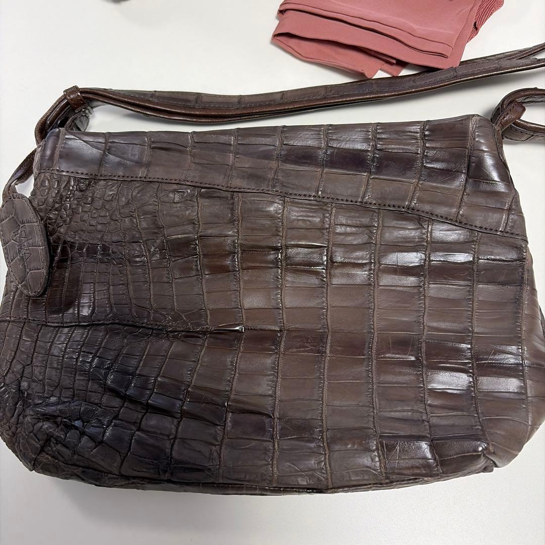 「Azumamaさん専用〜ʕ•ᴥ•ʔ」Ibiza ダークブラウン ワニ革 ショル