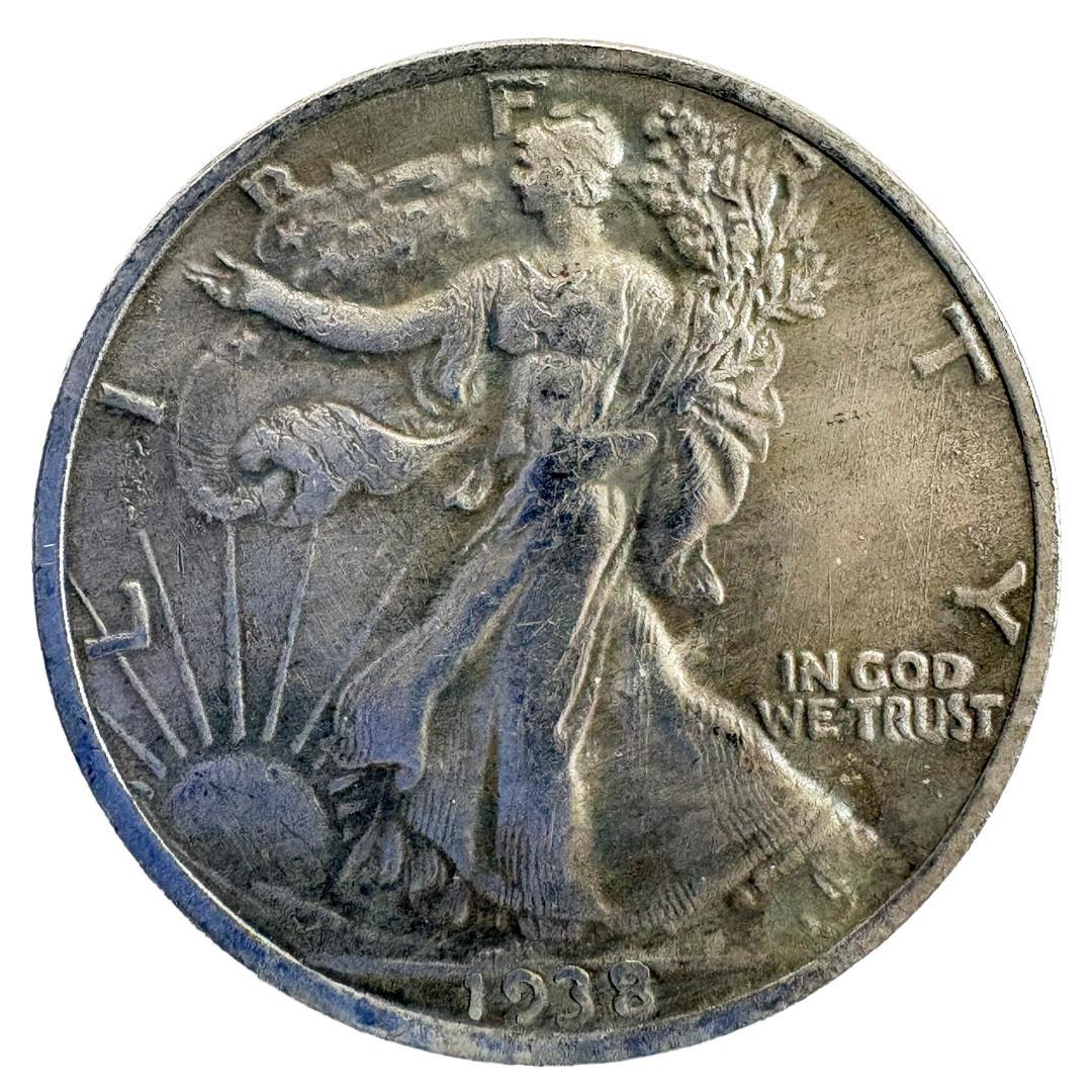 アメリカ ウォーキングリバティ ハーフダラー 銀貨 1938年 レプリカ