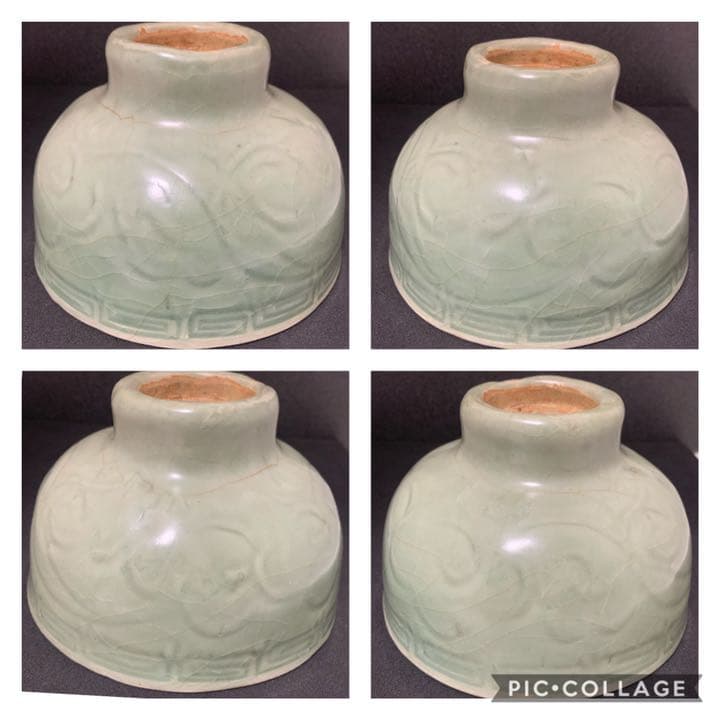 古玩中国陶磁龍泉青磁茶碗丼ボール龍泉窯天龍寺青磁李朝高麗青磁