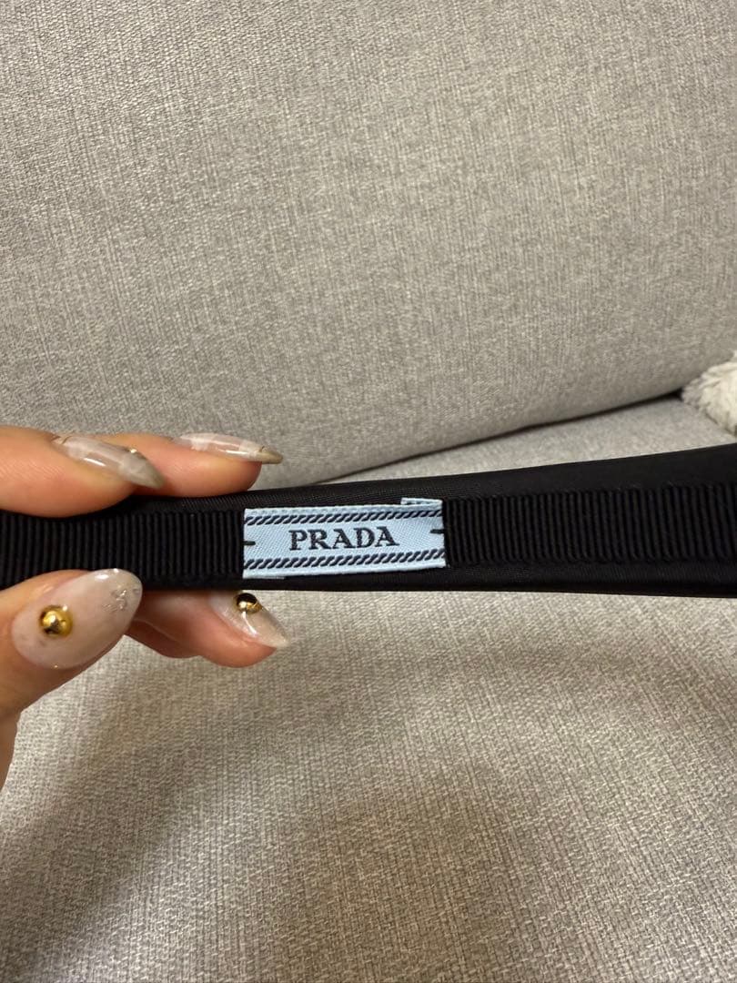 PRADA Re-Nylon ヘッドバンド ブラック