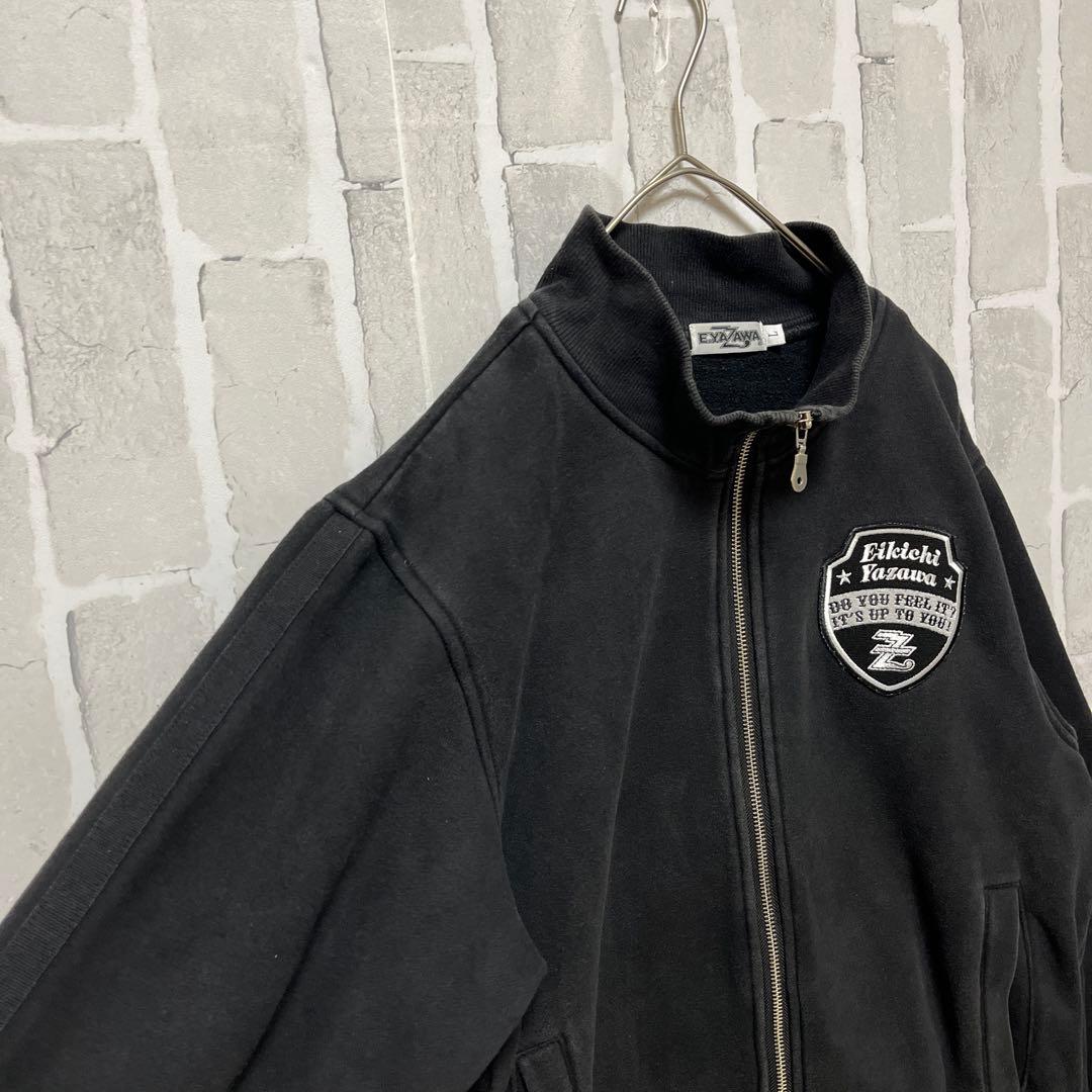 矢沢永吉 スウェット生地 ジャージ トラックジャケット ブルゾン L 刺繍ロゴ