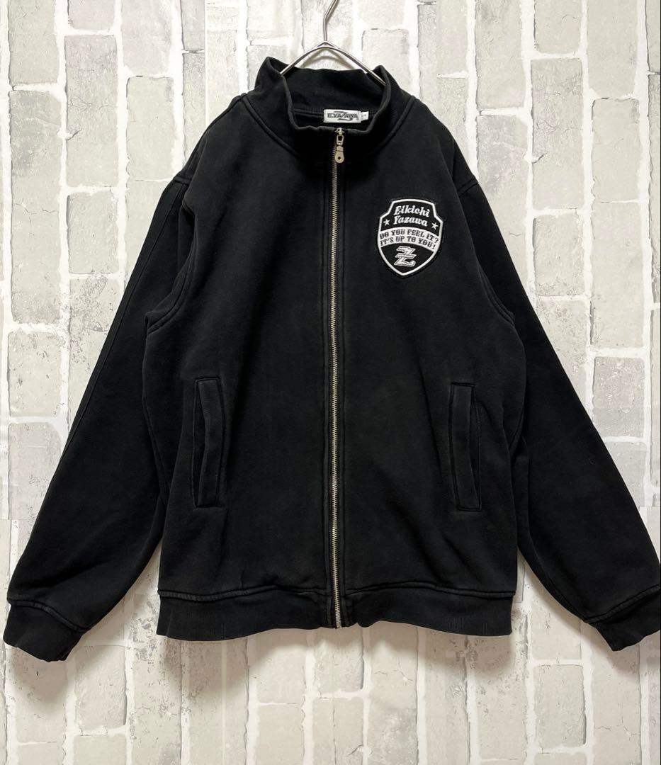 矢沢永吉 スウェット生地 ジャージ トラックジャケット ブルゾン L 刺繍ロゴ