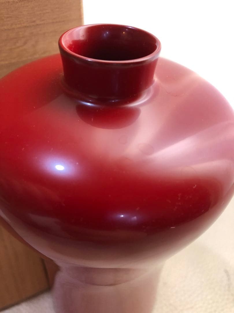 輪島塗　赤色　日本酒用徳利 木箱付き